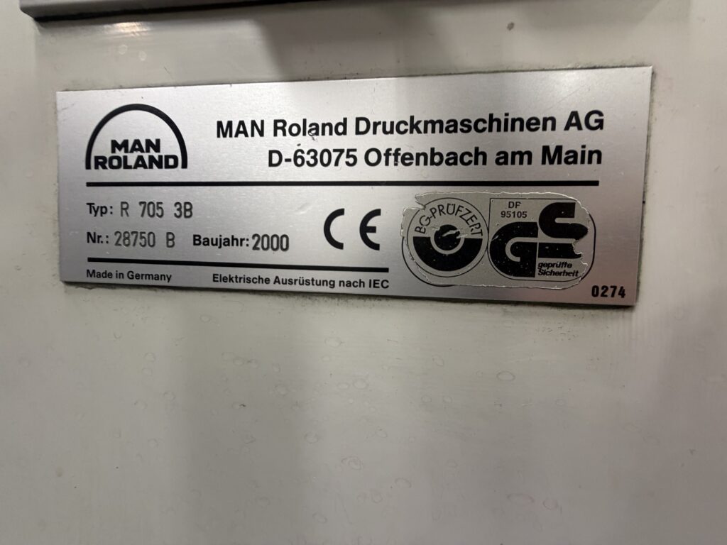Man Roland R705 3B with Hybrid UV